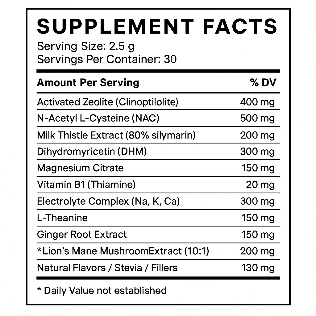 ZEOLITE EXTRA DETOX